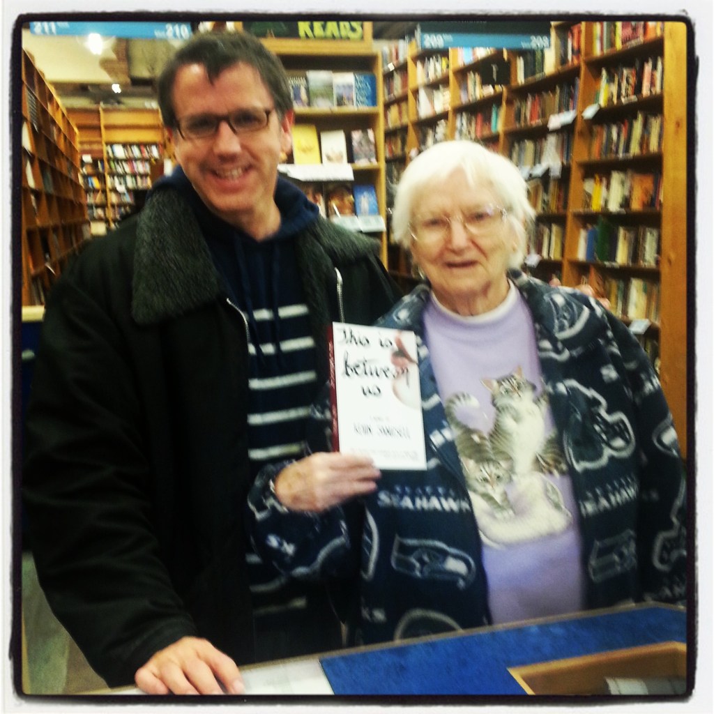 My mom and me at Powell's this past week.