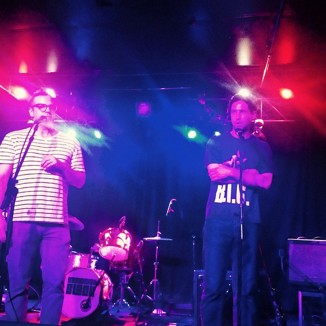 Jeff Alessandrelli and I thank the crowd at the LitHop after-party at Dante's before Brownish Black takes the stage.