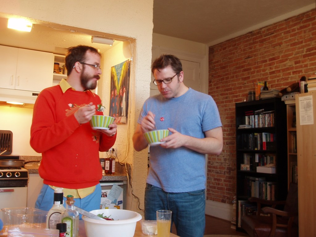 Adam Robinson and I talking about how to make websites more like yummy food.